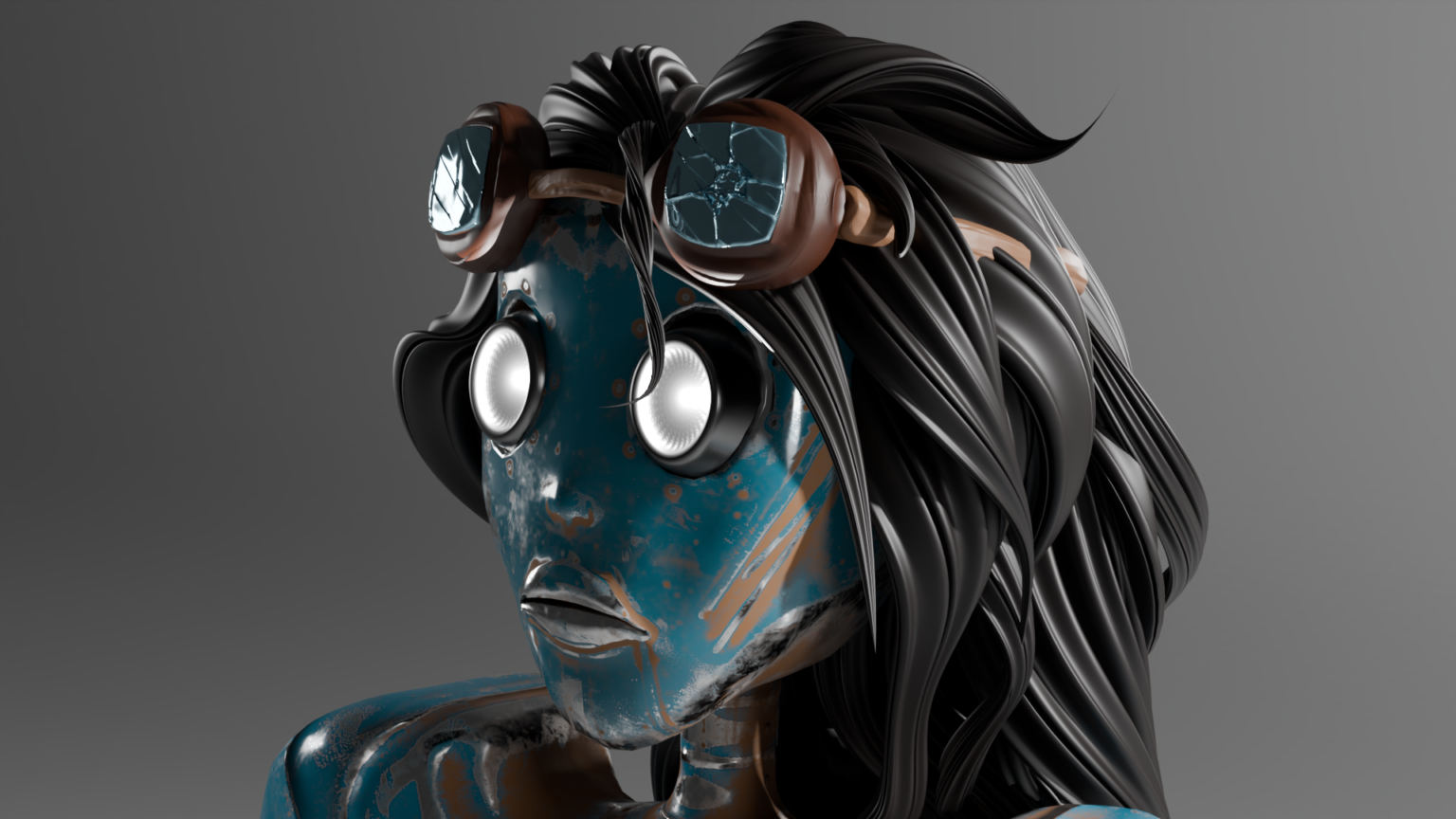 Niki Fölsch. Robogirl Renders